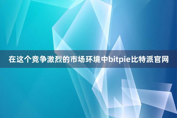 在这个竞争激烈的市场环境中bitpie比特派官网