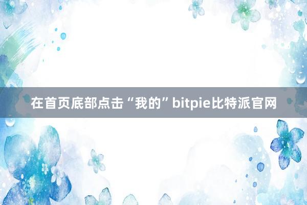 在首页底部点击“我的”bitpie比特派官网