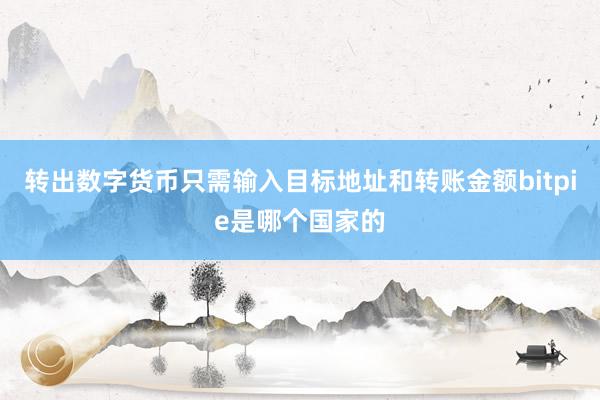 转出数字货币只需输入目标地址和转账金额bitpie是哪个国家的