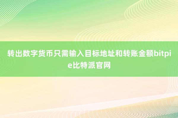 转出数字货币只需输入目标地址和转账金额bitpie比特派官网