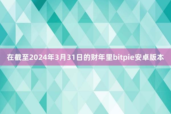 在截至2024年3月31日的财年里bitpie安卓版本