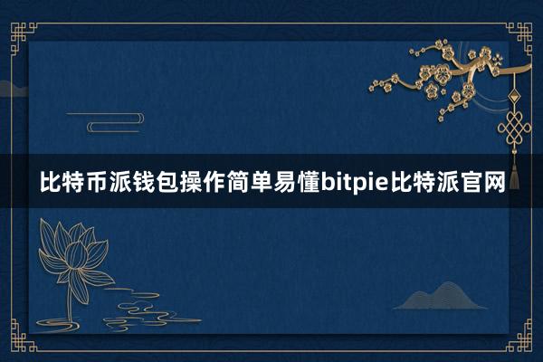 比特币派钱包操作简单易懂bitpie比特派官网