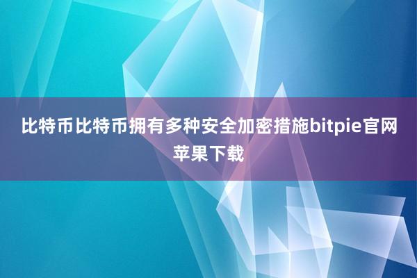 比特币比特币拥有多种安全加密措施bitpie官网苹果下载