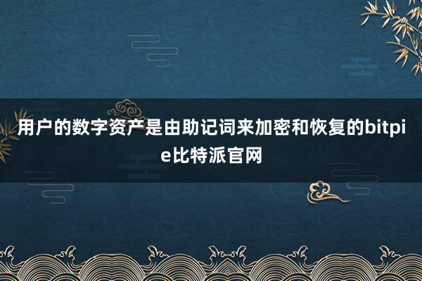 用户的数字资产是由助记词来加密和恢复的bitpie比特派官网