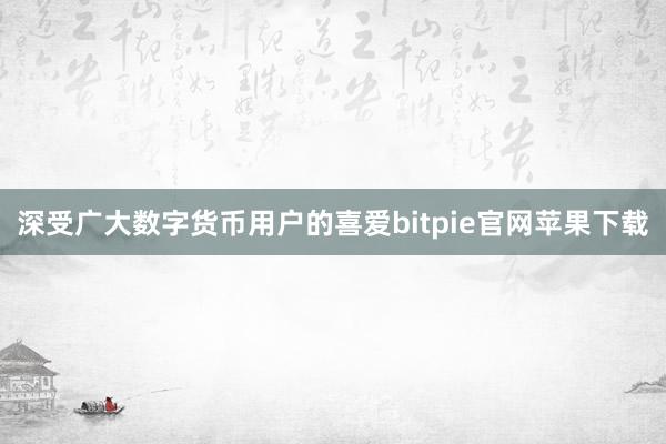 深受广大数字货币用户的喜爱bitpie官网苹果下载