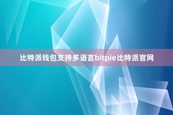 比特派钱包支持多语言bitpie比特派官网