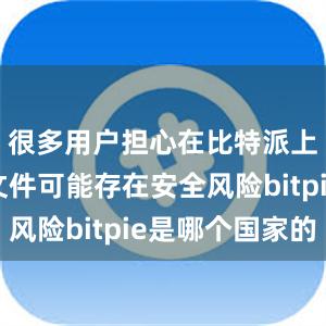 很多用户担心在比特派上下载的文件可能存在安全风险bitpie是哪个国家的