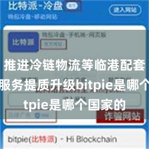 推进冷链物流等临港配套设施和服务提质升级bitpie是哪个国家的