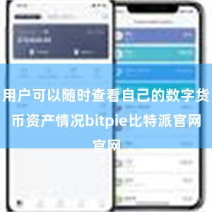 用户可以随时查看自己的数字货币资产情况bitpie比特派官网